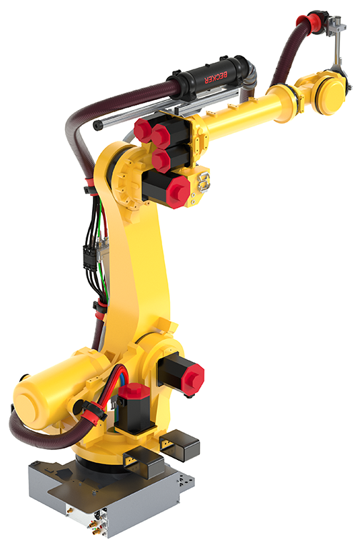 Beckerドレスパックを装着し、すぐに統合可能なロボットアーム