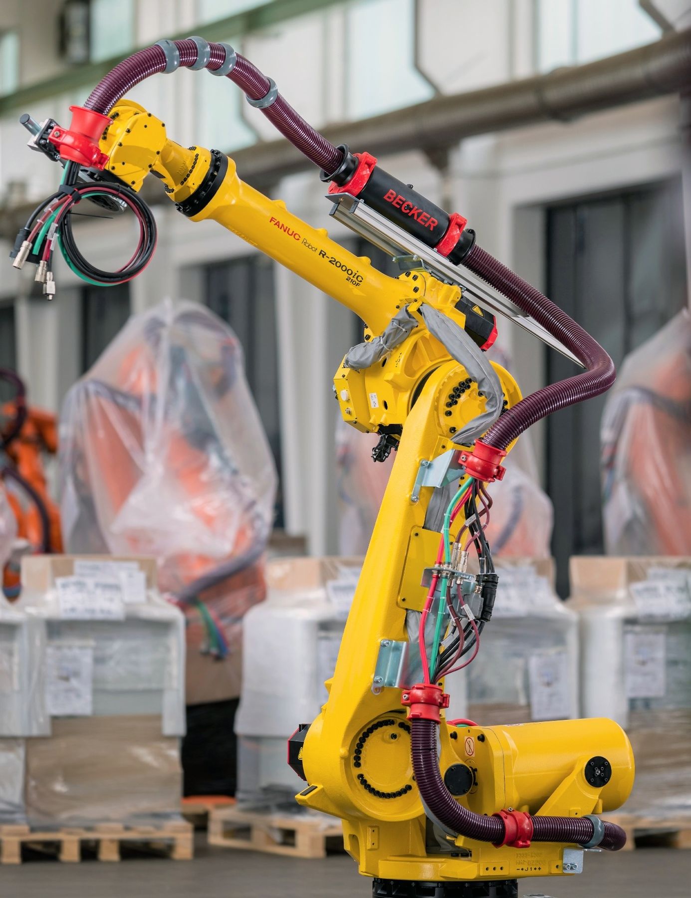 Sistema de dress pack completo en un robot FANUC
