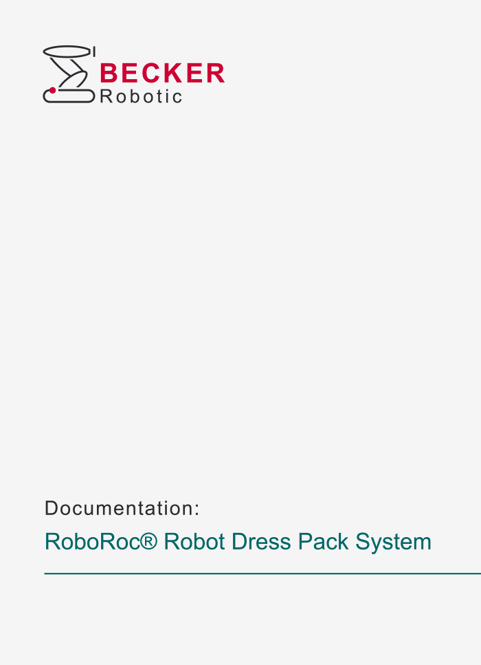 Portada de la documentación del sistema de dress pack para robots RoboRoc