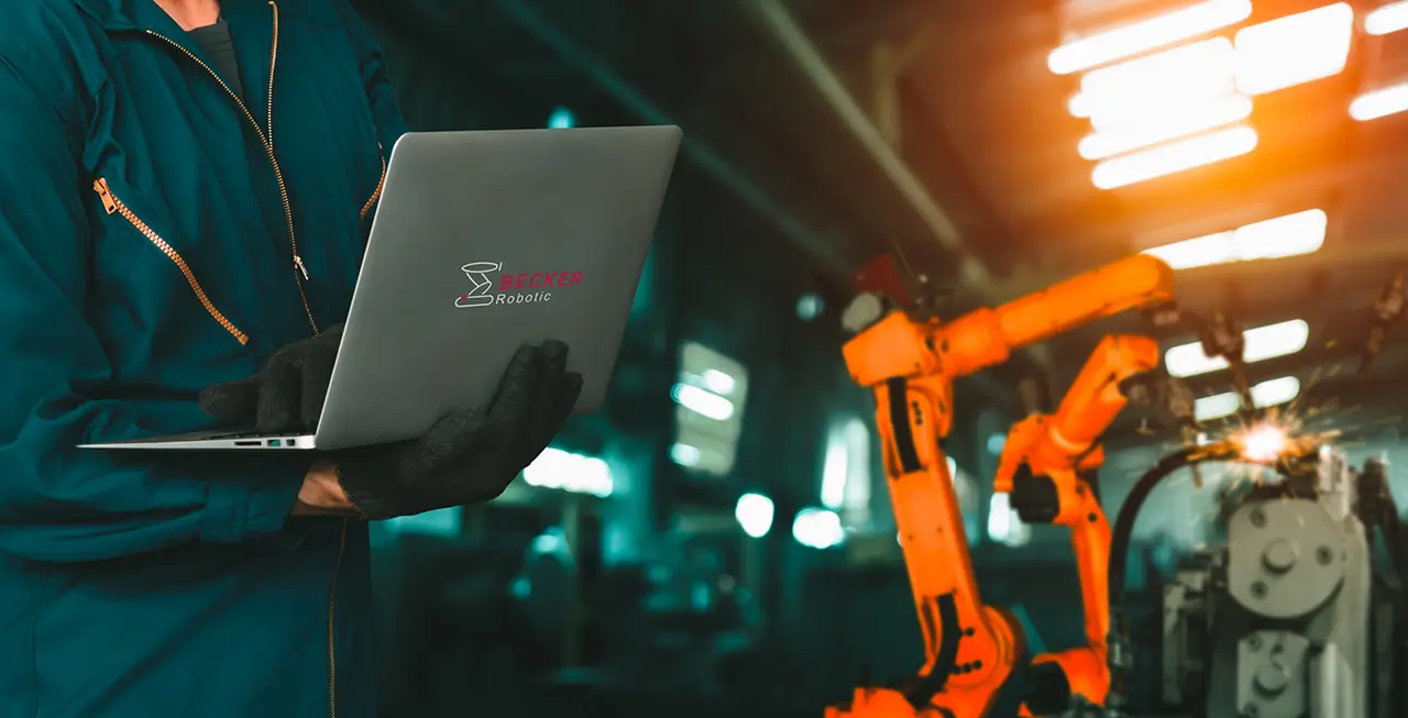 Robots with Becker dress packs — Stud Welding application