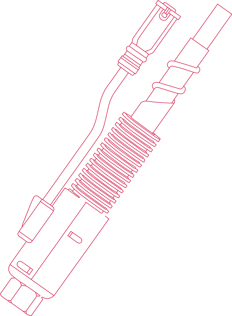 Technical diagram of the integrated resistance heating element