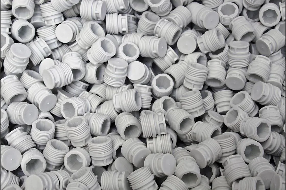Bulk injection-molded plastic components